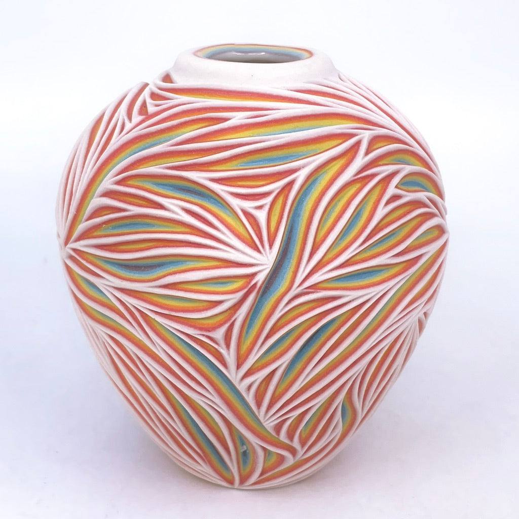 *Limited Preorder* Rainbow Intricate Bud Vase 8 Layer *ship in 4-7 weeks*