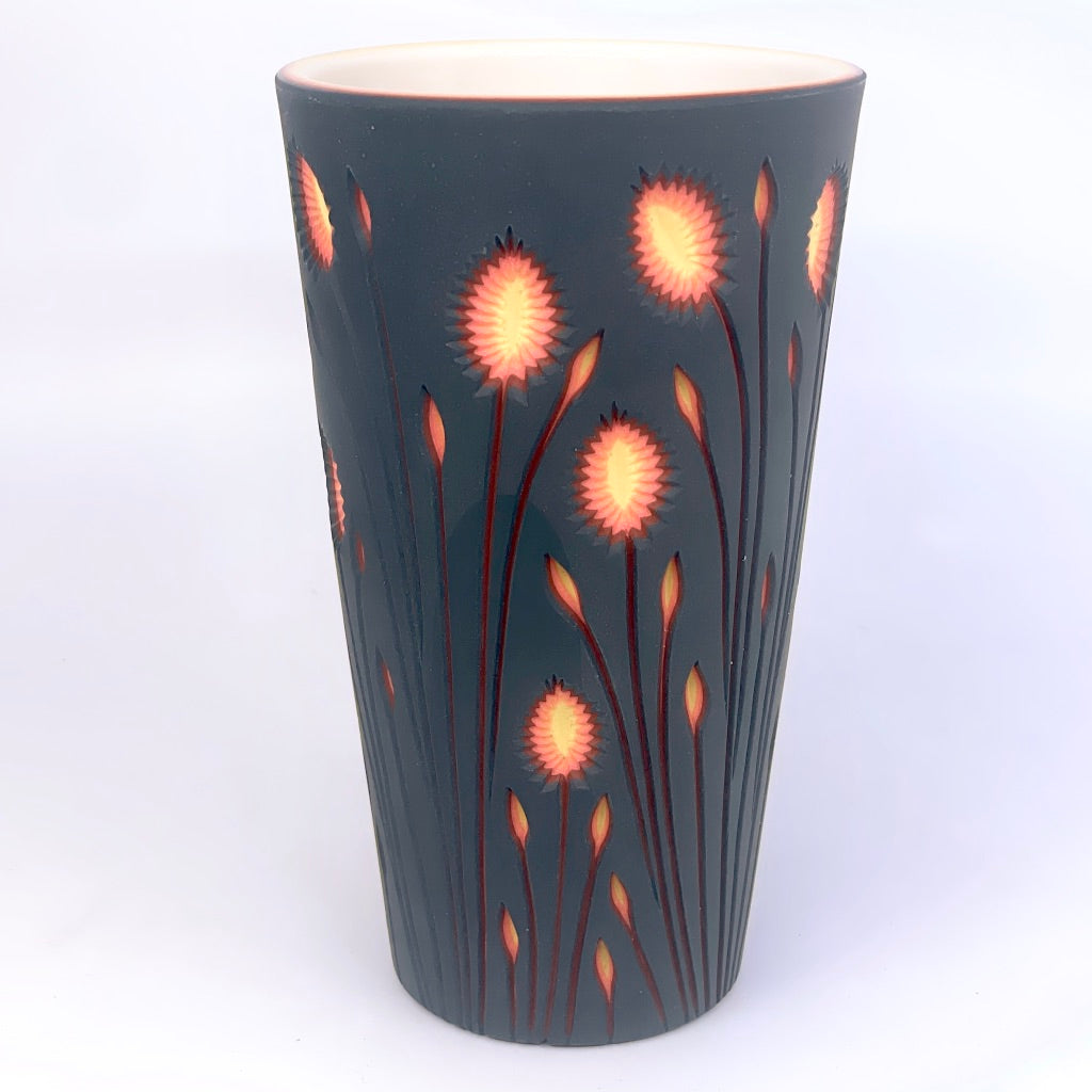 Lava Botanical Carved 6-Layer Pint