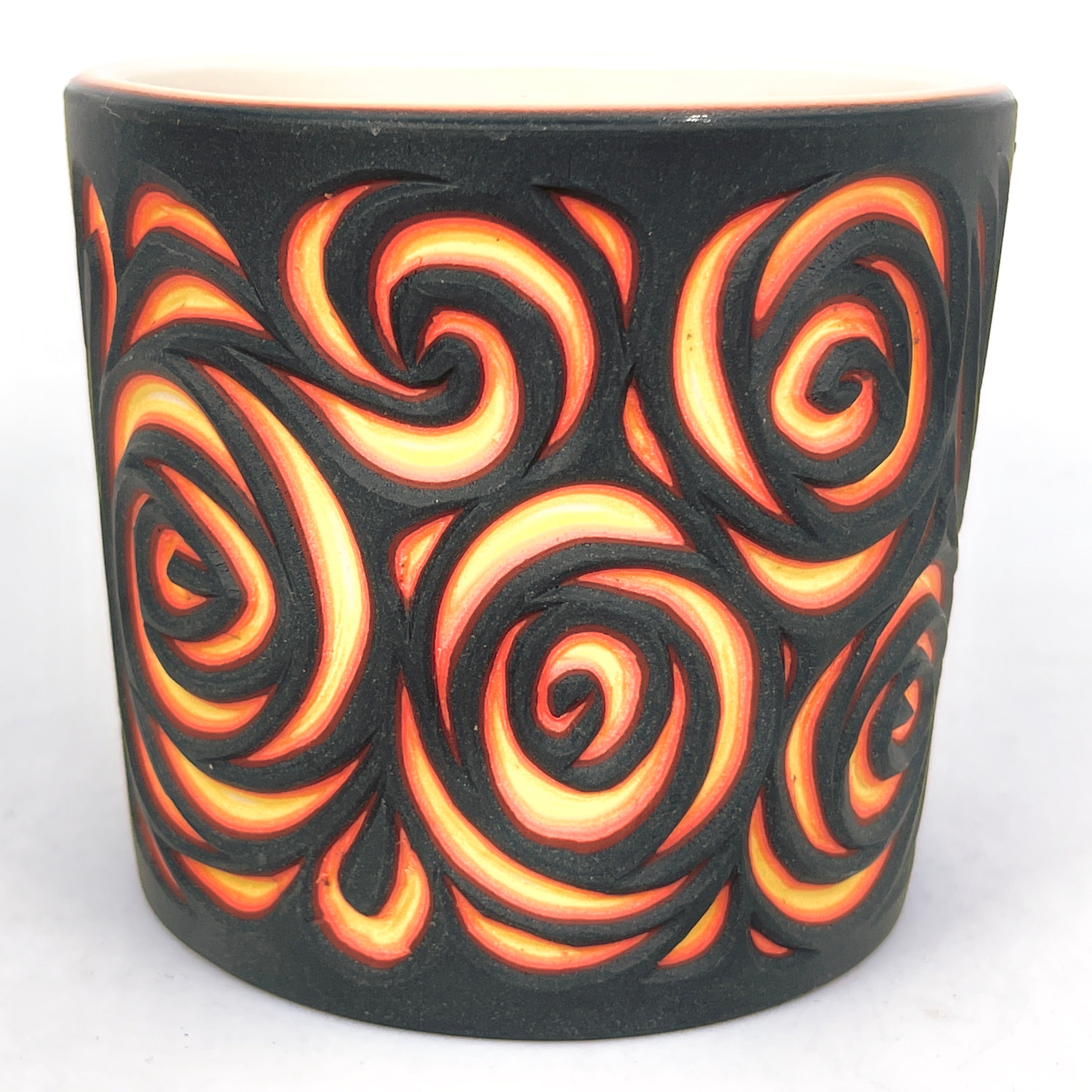 Lava Swirls- 6 Layer Carved Tumbler