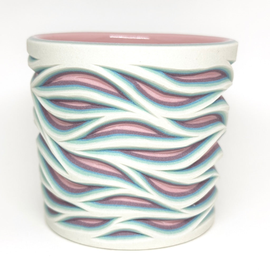Pastel Pinks Flow Carving- 5 Layer Tumbler *Preorder, ship in 4-6 weeks*