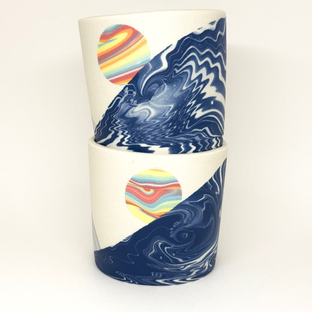Original Wave with Rainbow Planet Tumbler - 10th Anniversary Wave Design, 3 Color Options *Preorder, ship in 4-6 weeks*