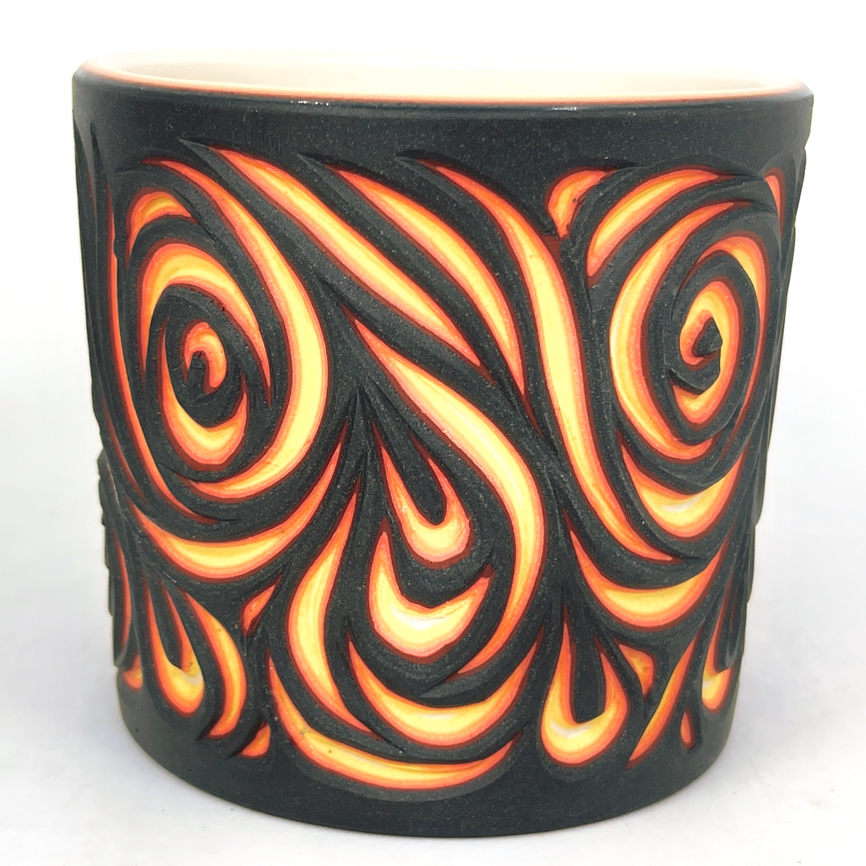 Lava Swirls- 6 Layer Carved Tumbler