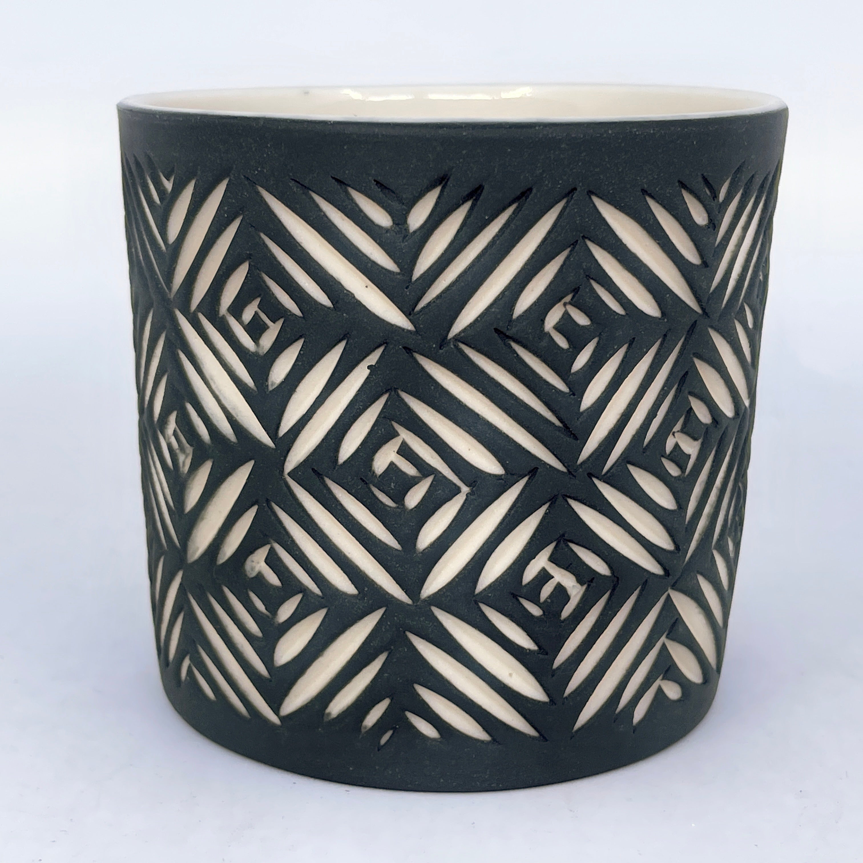 Lattice 2-Layer Carved Luminary (black exterior) *Made to Order* Ship in 4-6 weeks