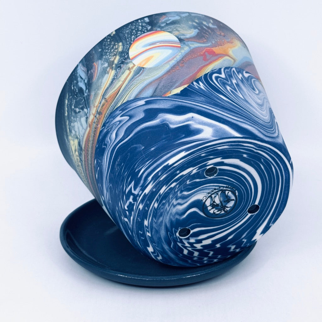 Rainbow Aurora with Wave Large Planter *Preorder, ship in 4-6 weeks*