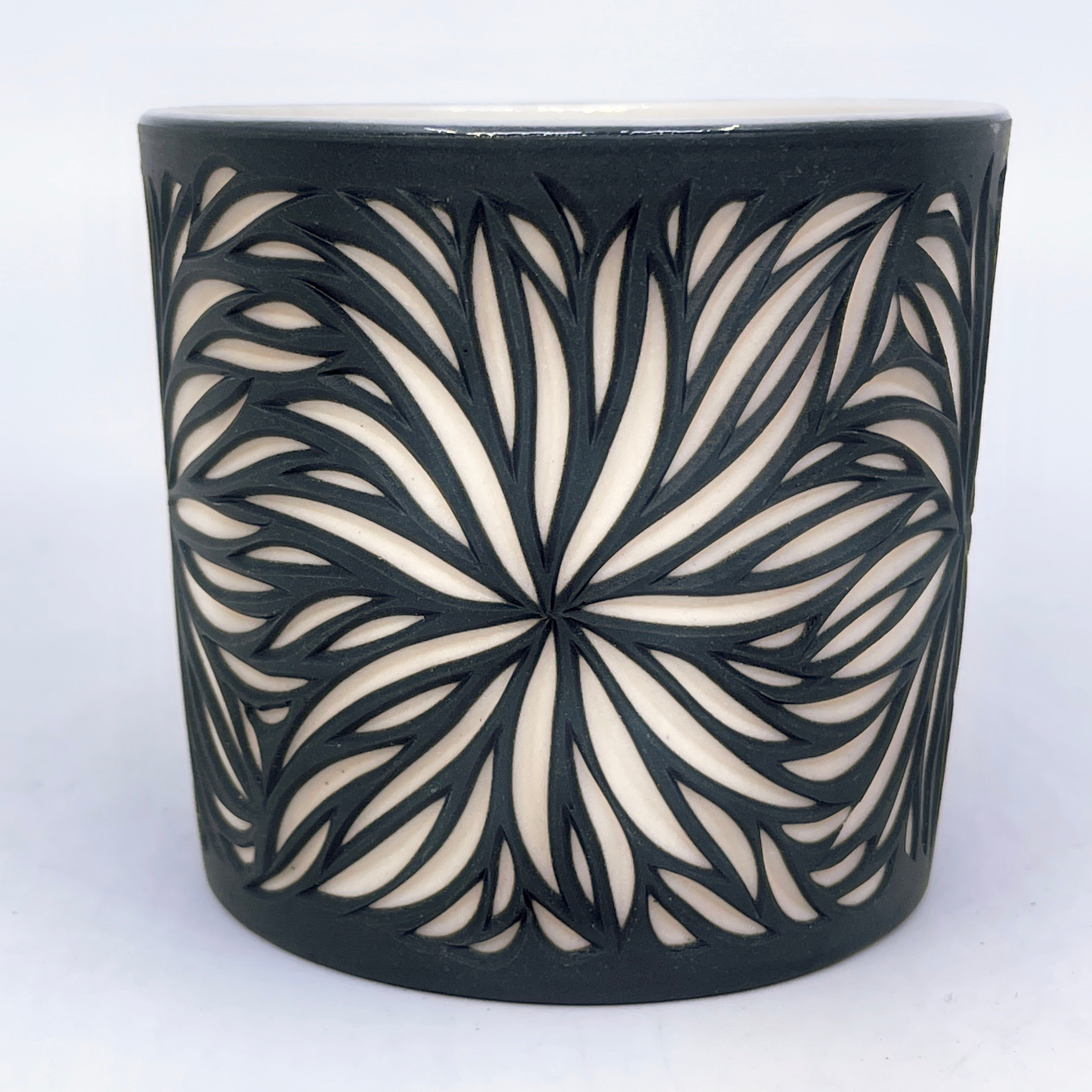 Starburst 2-Layer Carved Luminary (black exterior) *Made to Order* Ship in 4-6 weeks