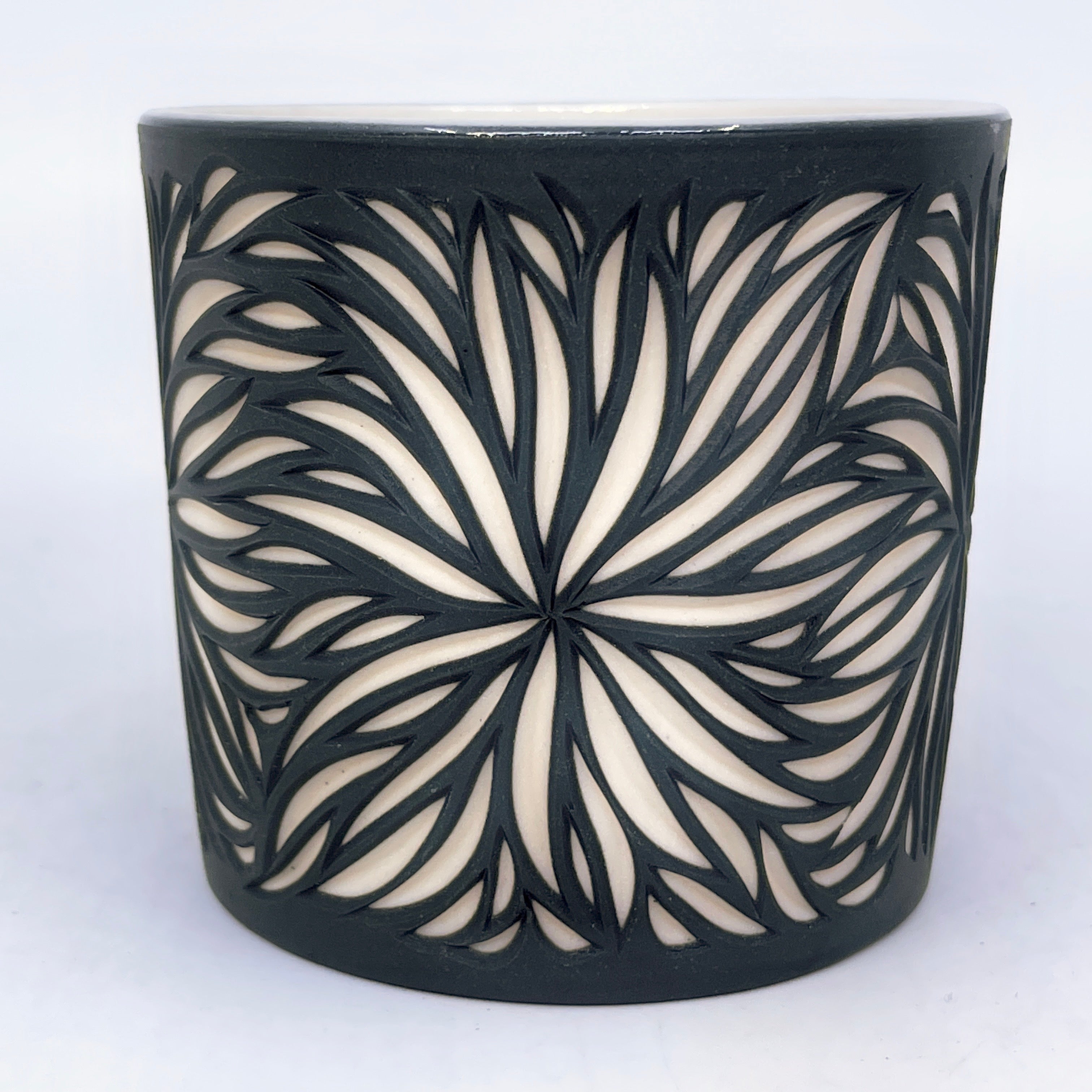 Starburst 2-Layer Carved Luminary (black exterior) *Made to Order, ship in 4-6 weeks*