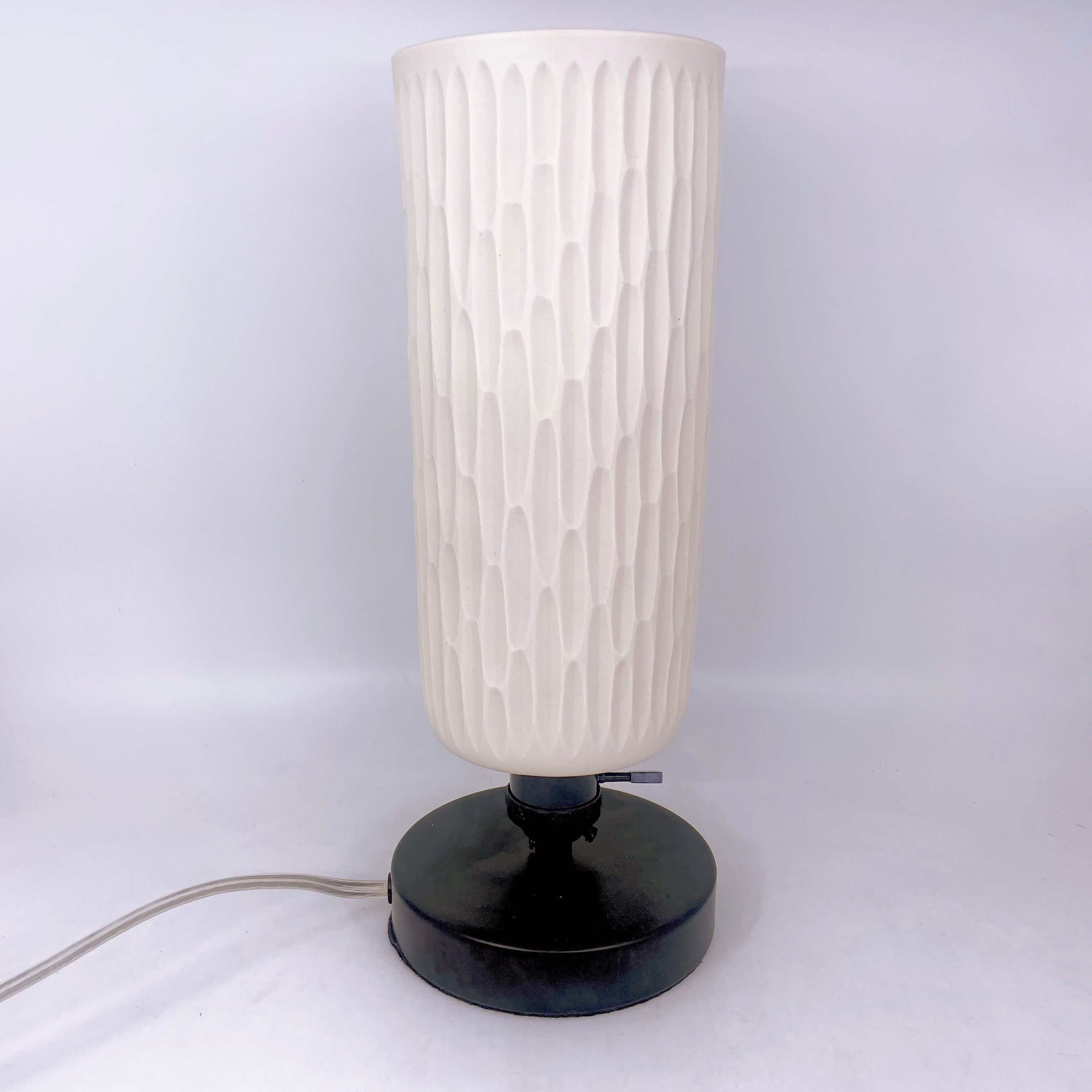 *Now Preorder* Table Lamp- "Spires" hand-carved White Porcelain Shade and Choice of Base (ship by Dec 15th)