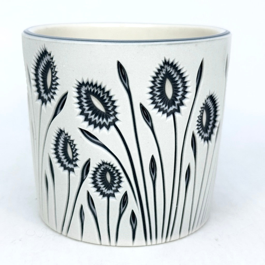 Botanical Carved Tumbler - White and Black 5 Layers *Preorder* Ship in 4-6 weeks*