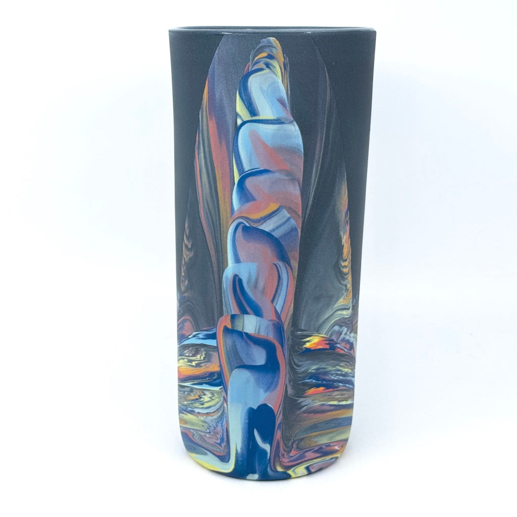 *Preorder Closed* Rainbow Aurora Column Vase w/ Rainbow Or Orange Planets- 2 Sizes