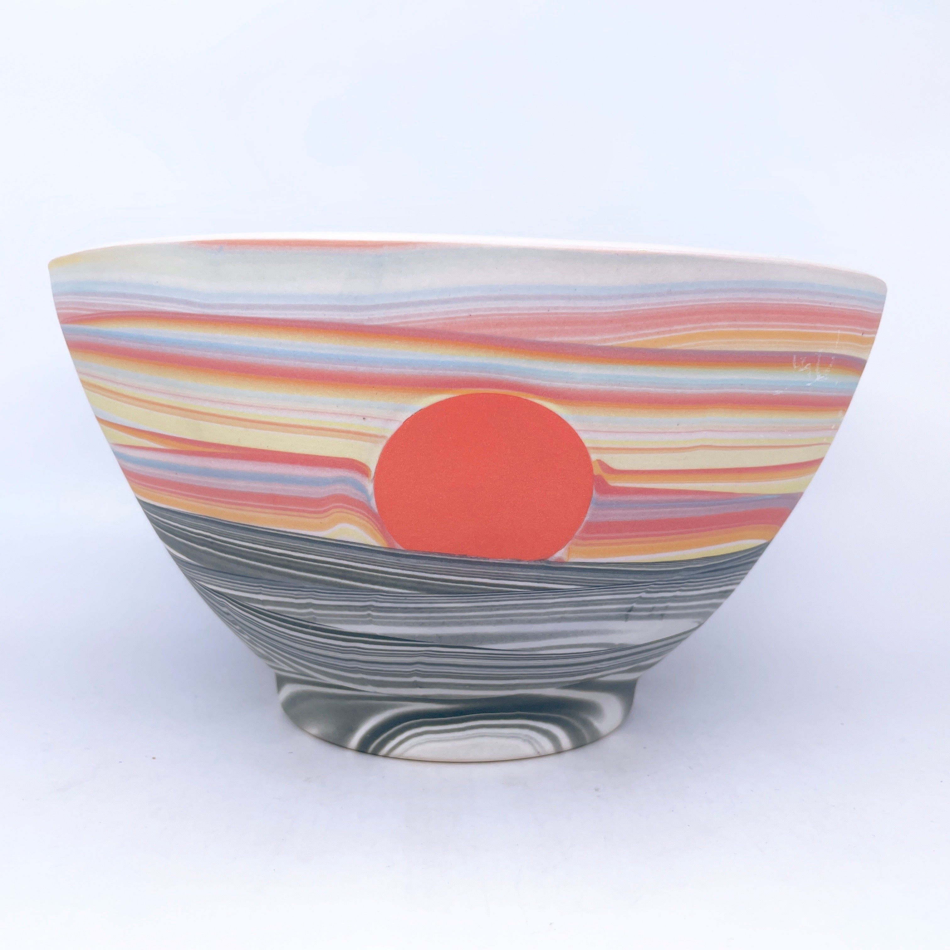 Large Serving Bowl #3 "Rainbow Horizon"