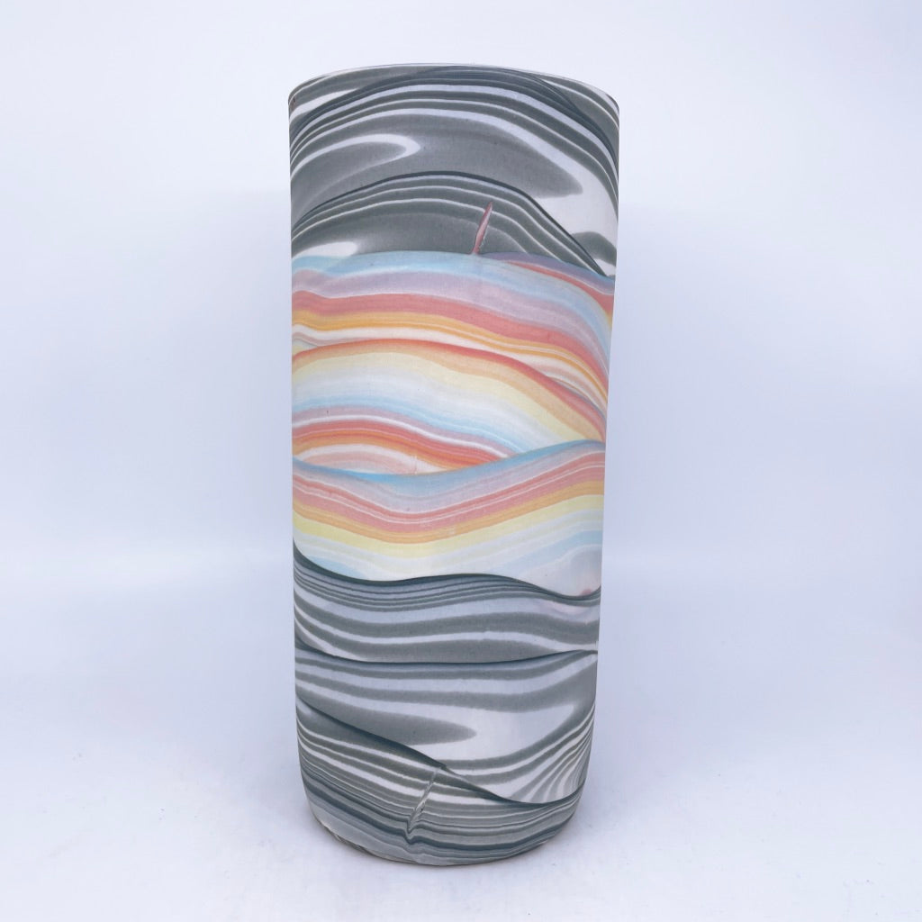Strata Hybrid Rainbow and Storm Column Vase/Wine Chiller