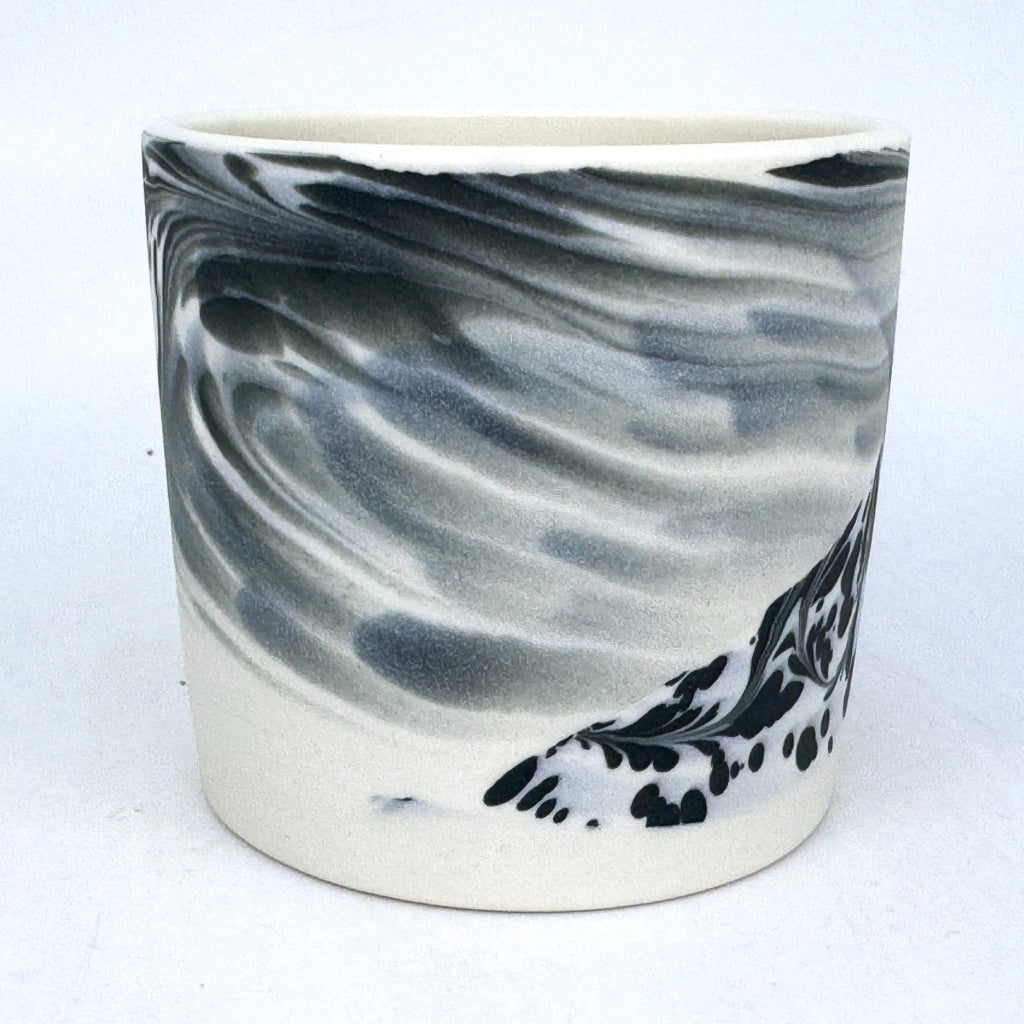 Feathered Swirl Wave Tumbler - White **Preorder, ships in 4-6 weeks**
