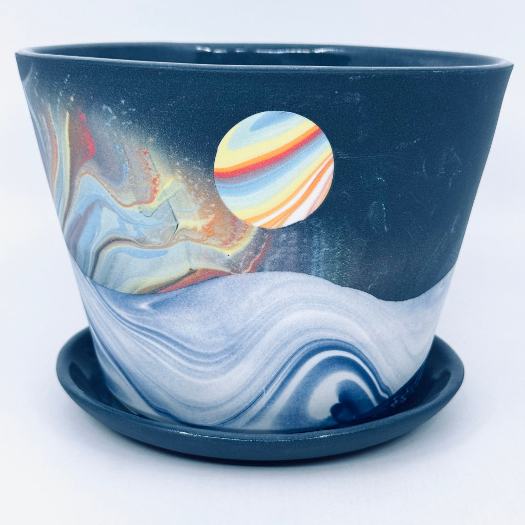 Rainbow Aurora with Wave Large Planter *Preorder, ship in 4-6 weeks*
