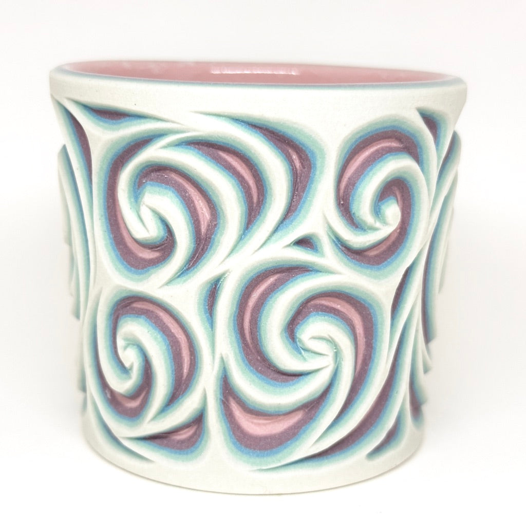 Pastel Pinks Roses Carving- 5 Layer Tumbler *Preorder, ship in 4-6 weeks*