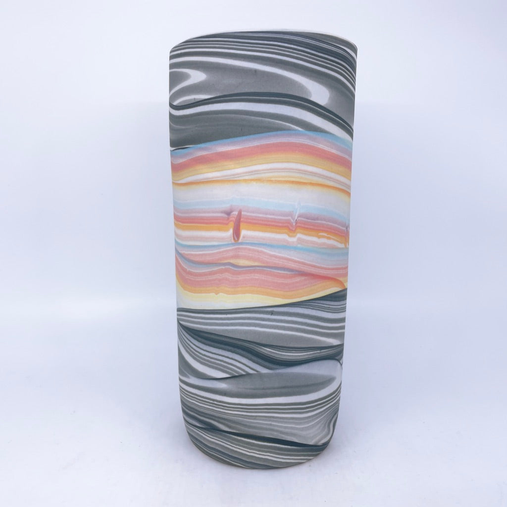 Strata Hybrid Rainbow and Storm Column Vase/Wine Chiller