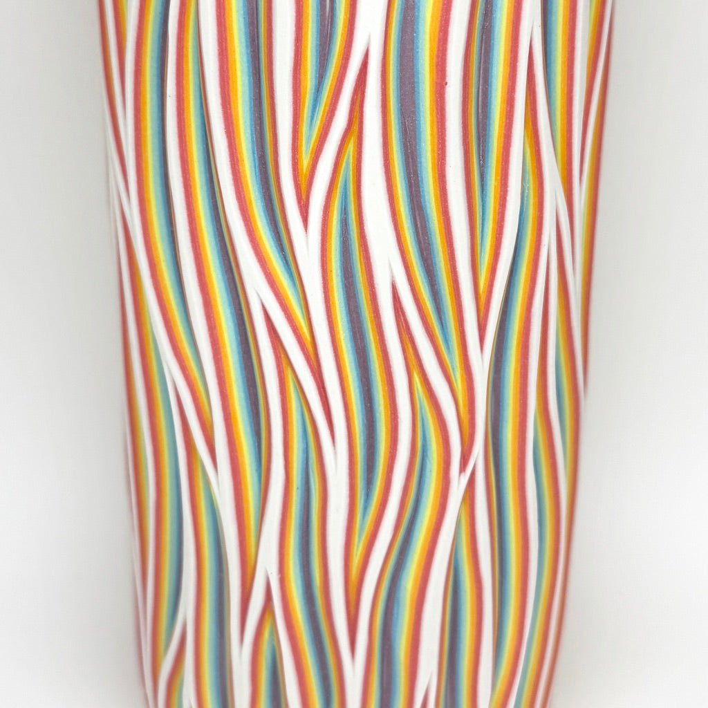Rainbow Layers Column Vase/Wine Chiller - 8 Layer **Ready to Ship**