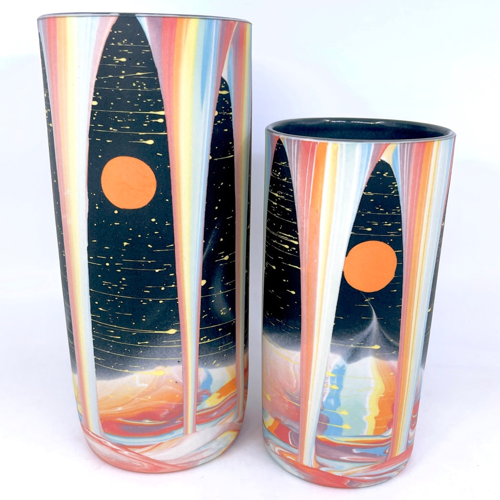 Rainbow Falls Column Vases - 2 Sizes (1 of each ready to ship then preorder)