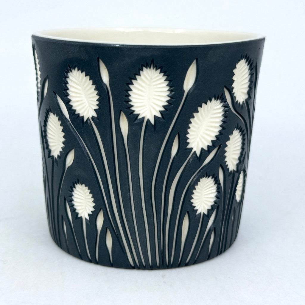 Botanical Carved Luminary B&W 2 Layer *Made to Order* Ship in 4-6 weeks