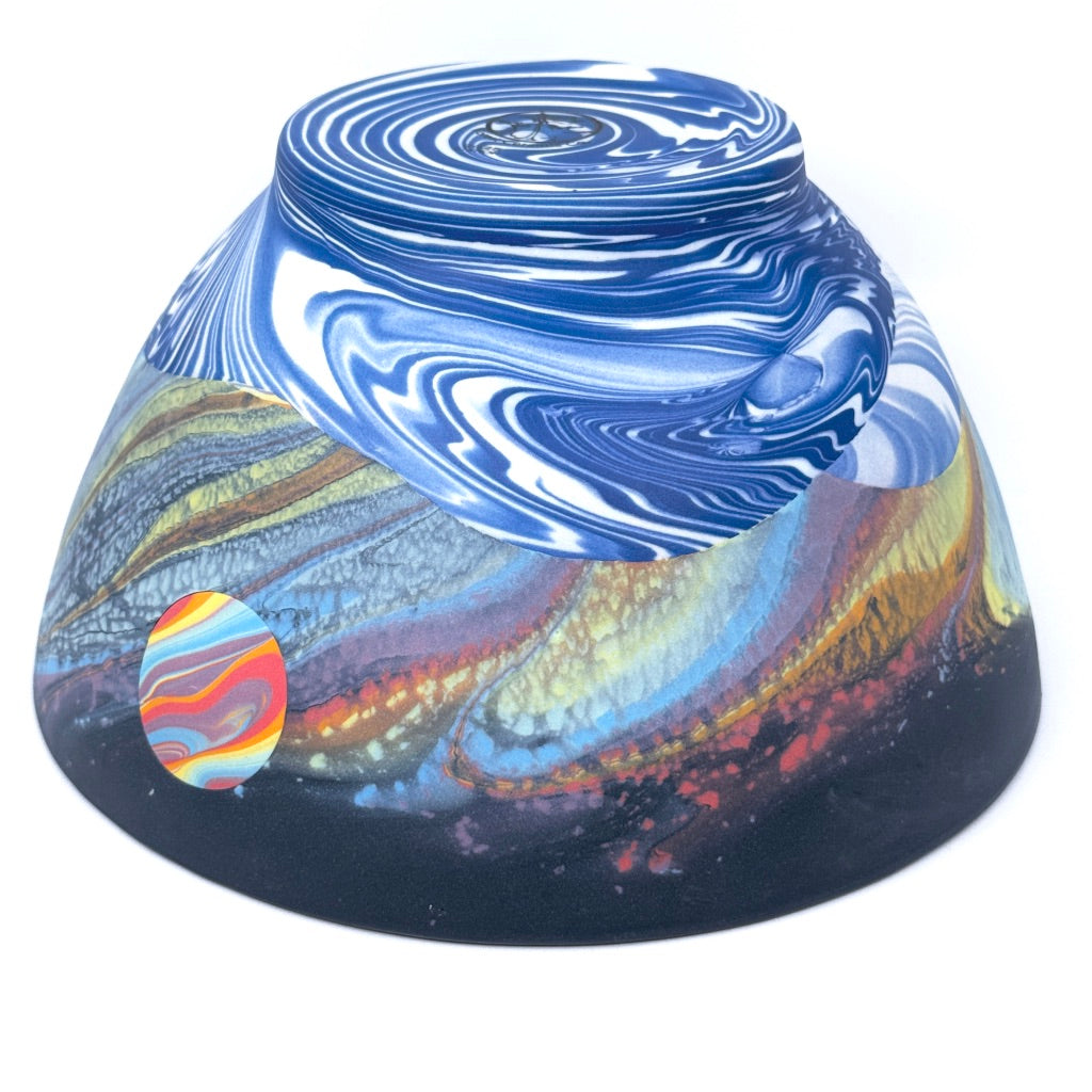 Rainbow Aurora with Wave, Large Serving Bowl *Preorder, ship in 4-8 weeks*