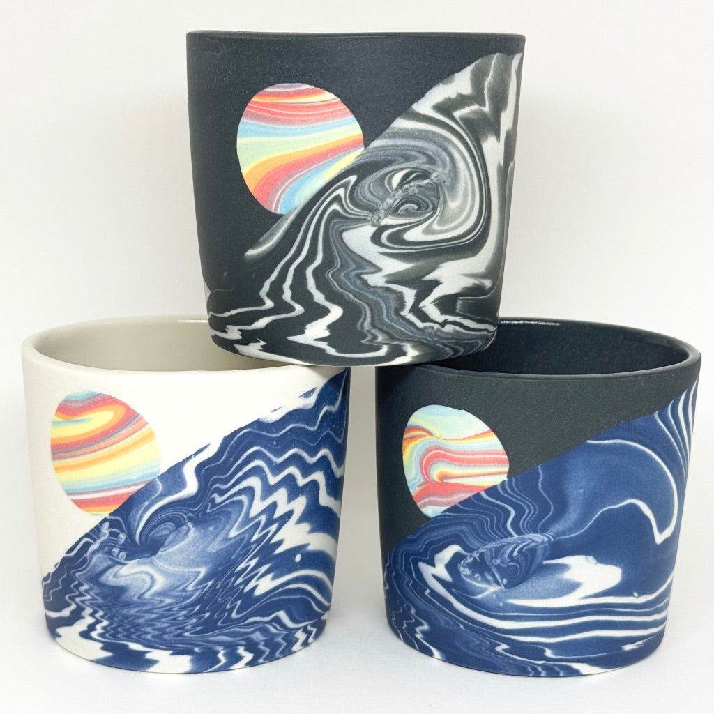 Original Wave with Rainbow Planet Tumbler - 10th Anniversary Wave Design, 3 Color Options *Preorder, ship in 4-6 weeks*