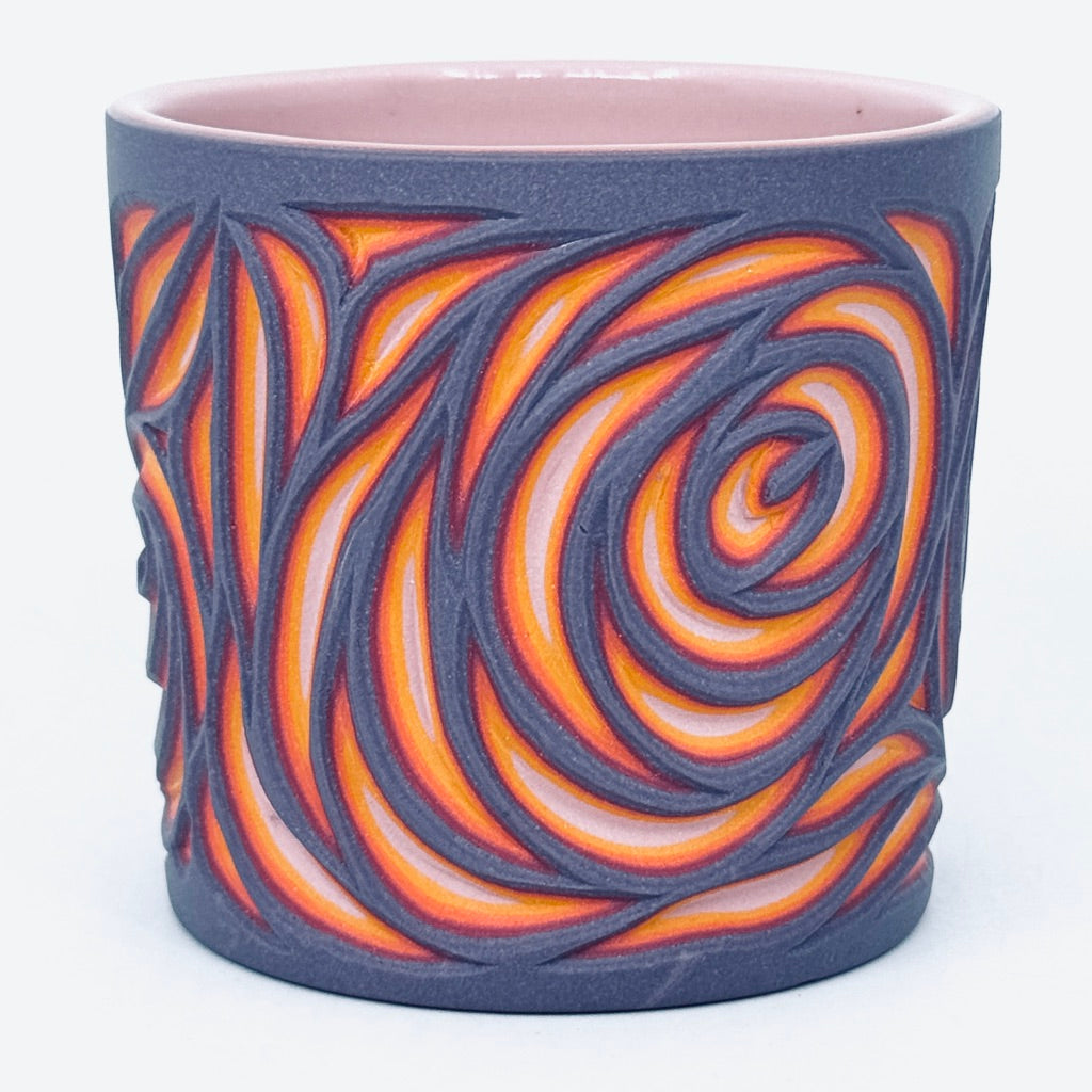 Purple/pink/reds Roses Carving- 5 Layer Tumbler *Preorder, ship in 4-6 weeks*