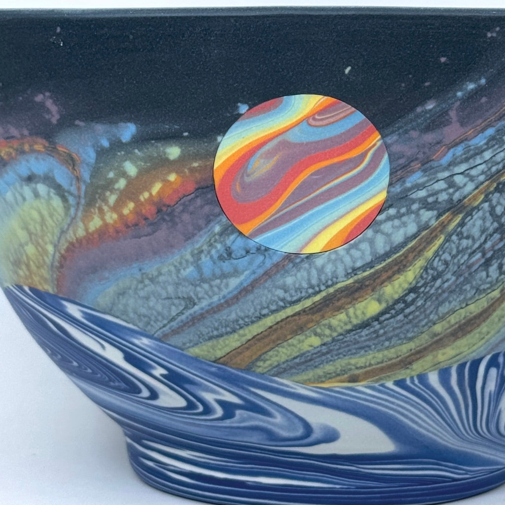 Rainbow Aurora with Wave, Large Serving Bowl *Preorder, ship in 4-8 weeks*
