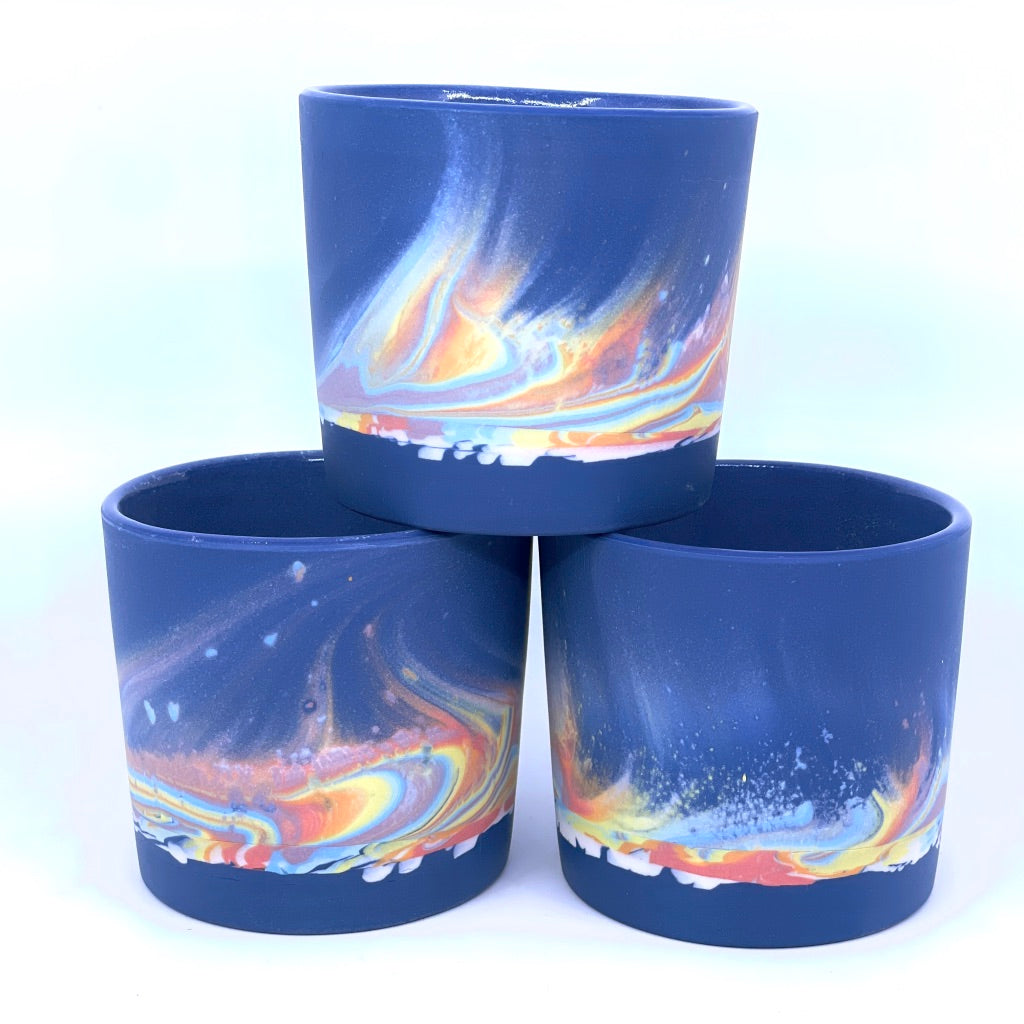 2023 Rainbow Aurora - Cobalt Background - Tumbler Preorder *Ship in 4-7 weeks*