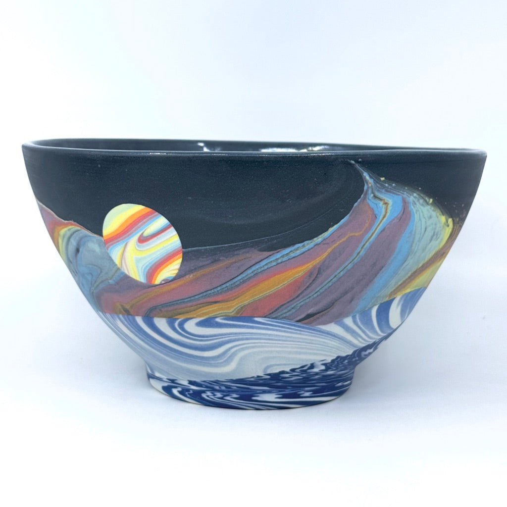 Rainbow Aurora with Wave, Large Serving Bowl *Preorder, ship in 4-8 weeks*
