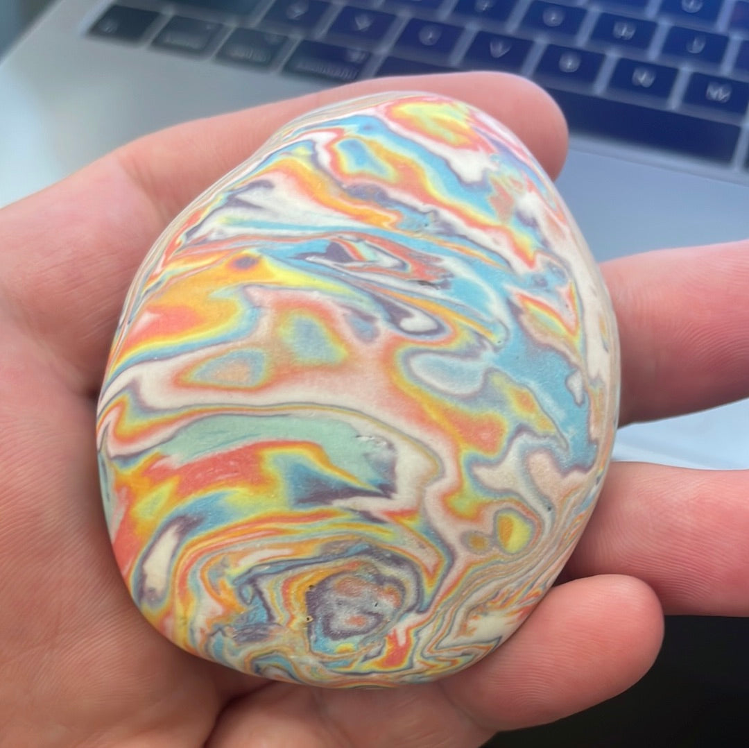 Porcelain rainbow rock