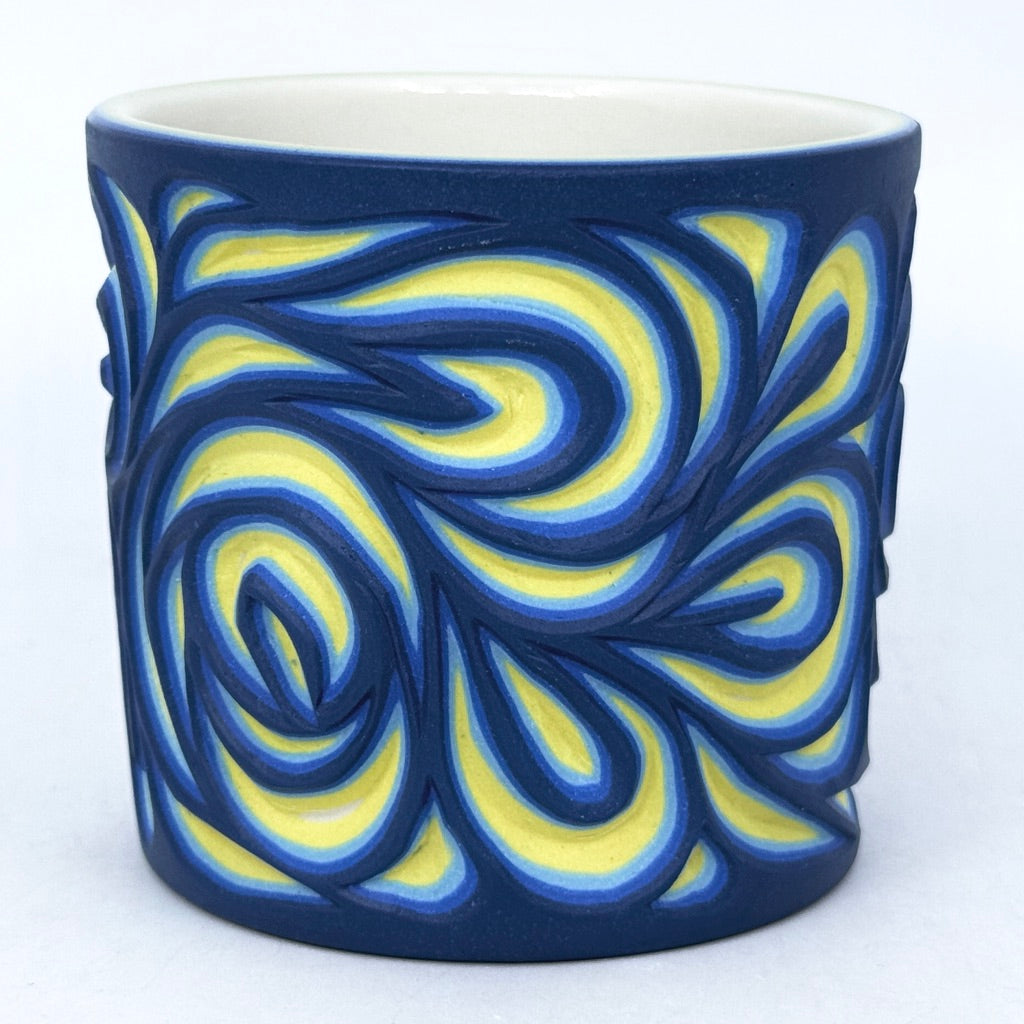 Starry Night Swirls- 5 Layer Carved Tumbler