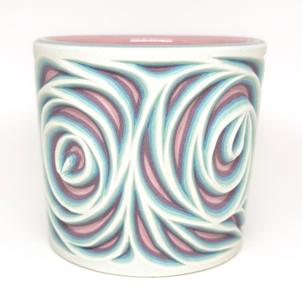 Pastel Pinks Roses Carving- 5 Layer Tumbler *Preorder, ship in 4-6 weeks*