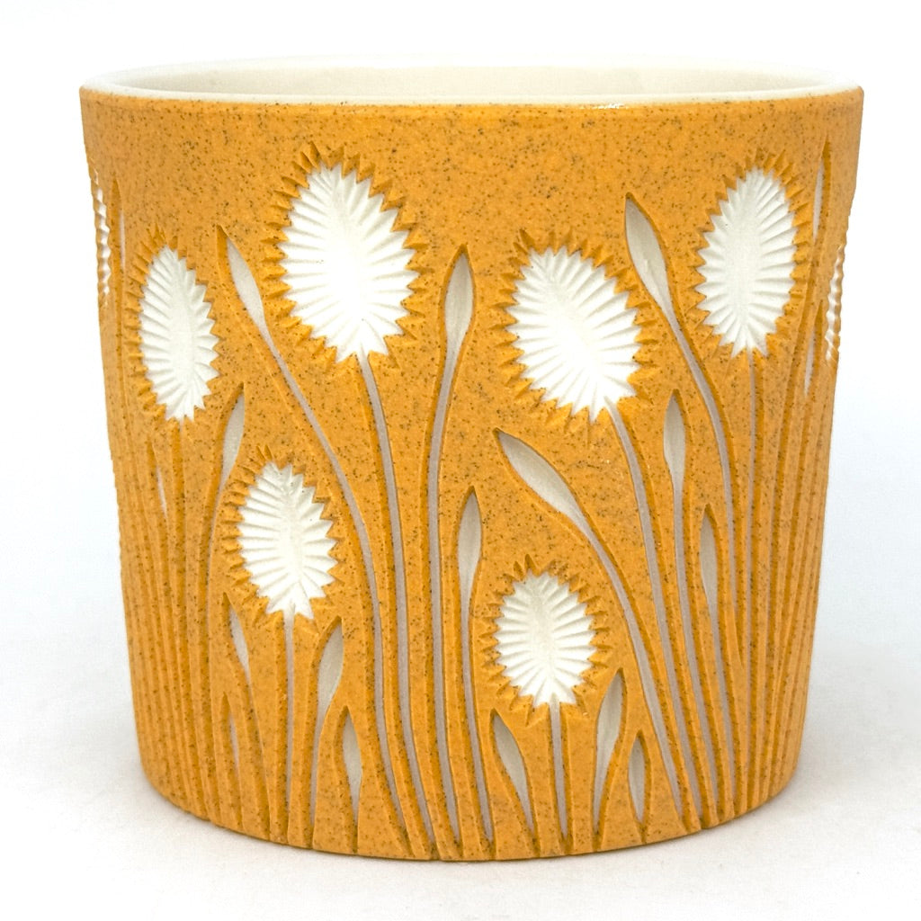 Botanical Carved Pumpkin Spice Luminary *Made to Order, ship 4-6 weeks*