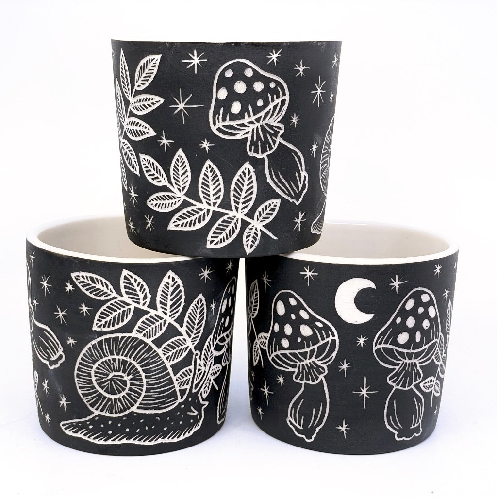 Flora and Fauna Sgraffito Tumbler (by Katie Kelly)