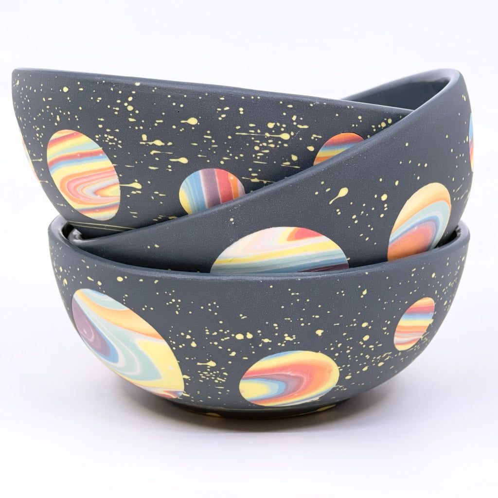 Black Rainbow Galaxy Soup Bowl- Earth Day 2022 Exclusive - *Preorder* Ship in 4-6 weeks
