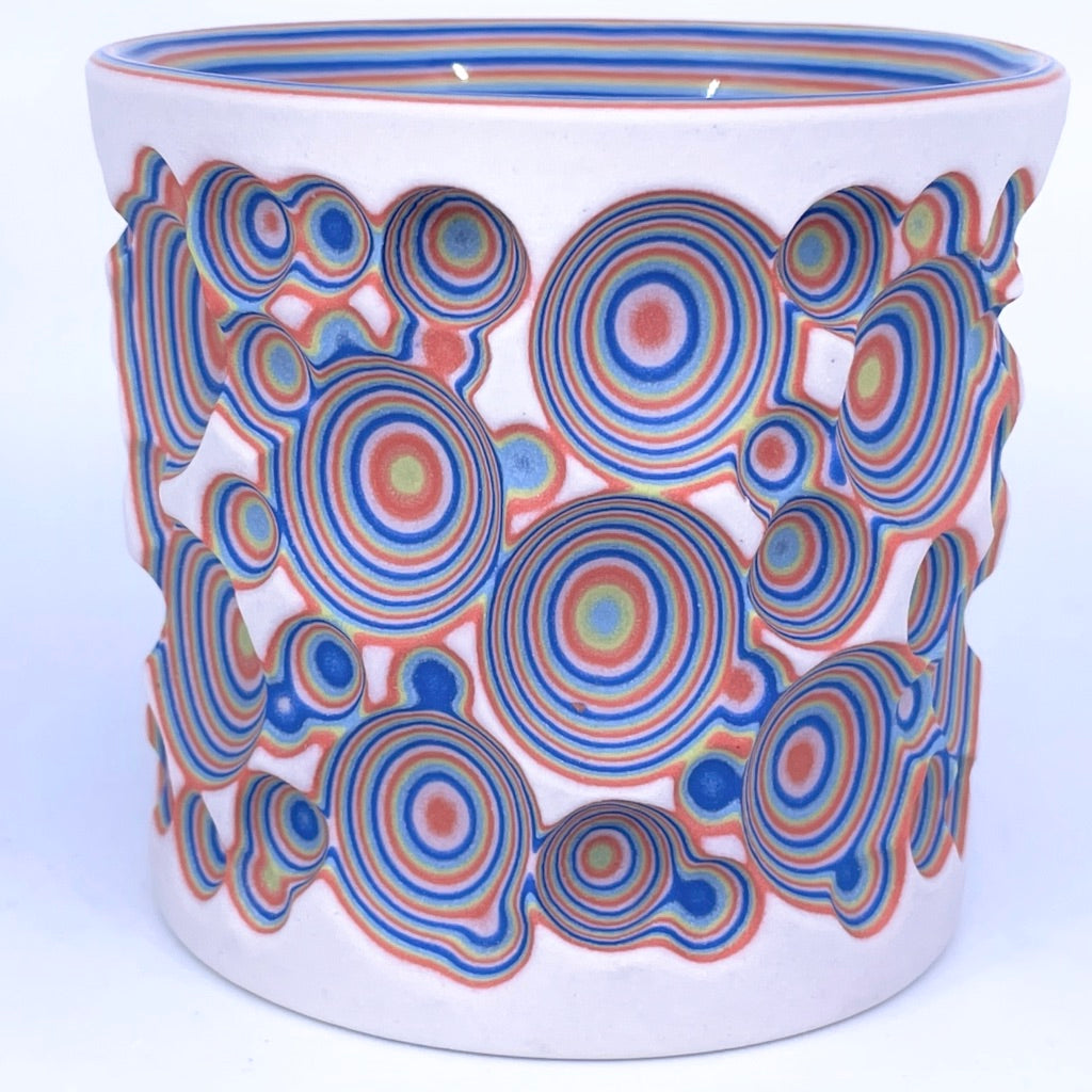 White & Royal "Rainbow" 26-Layer Buzzed - Functional Fine Art Tumbler (2022)