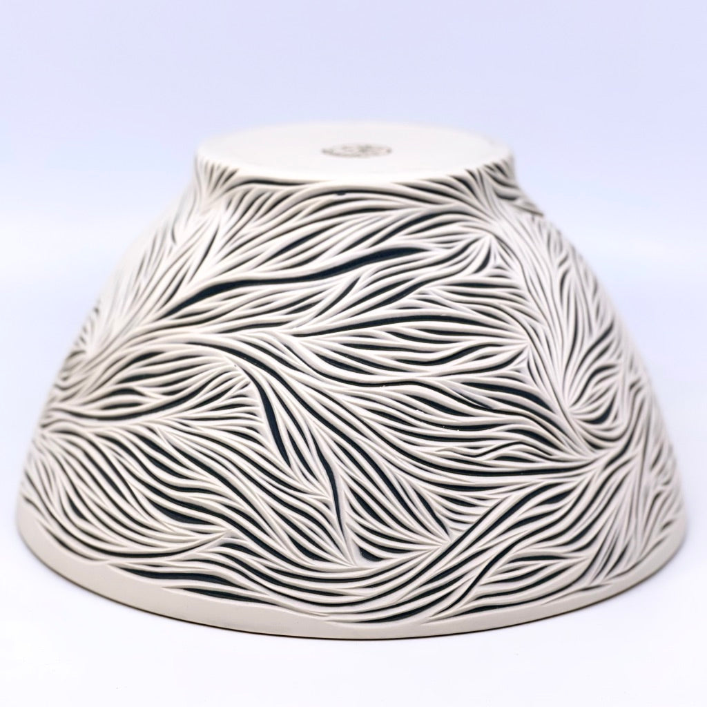 Intricate Large Serving Bowl 2 Layer