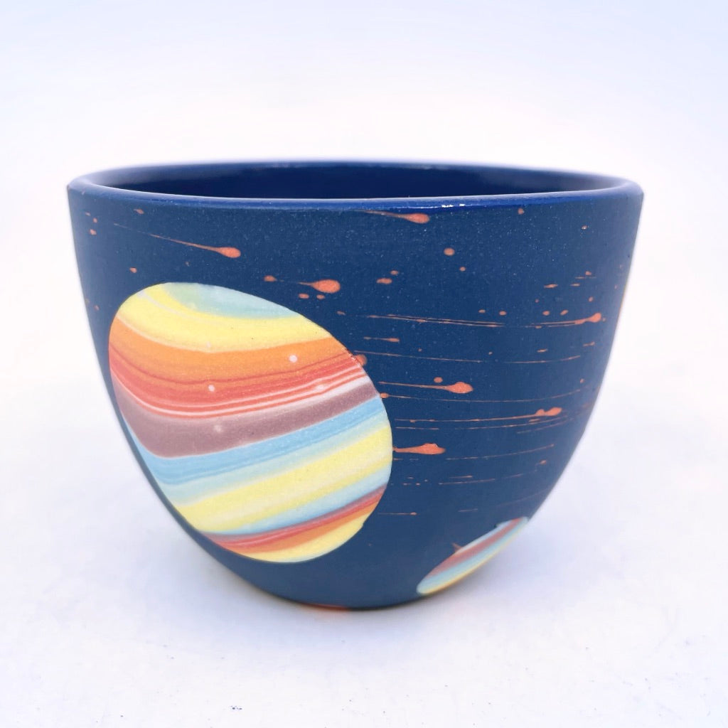*Preorder* 2021 Cobalt Rainbow Galaxy Teacup **EARTH DAY EXCLUSIVE**