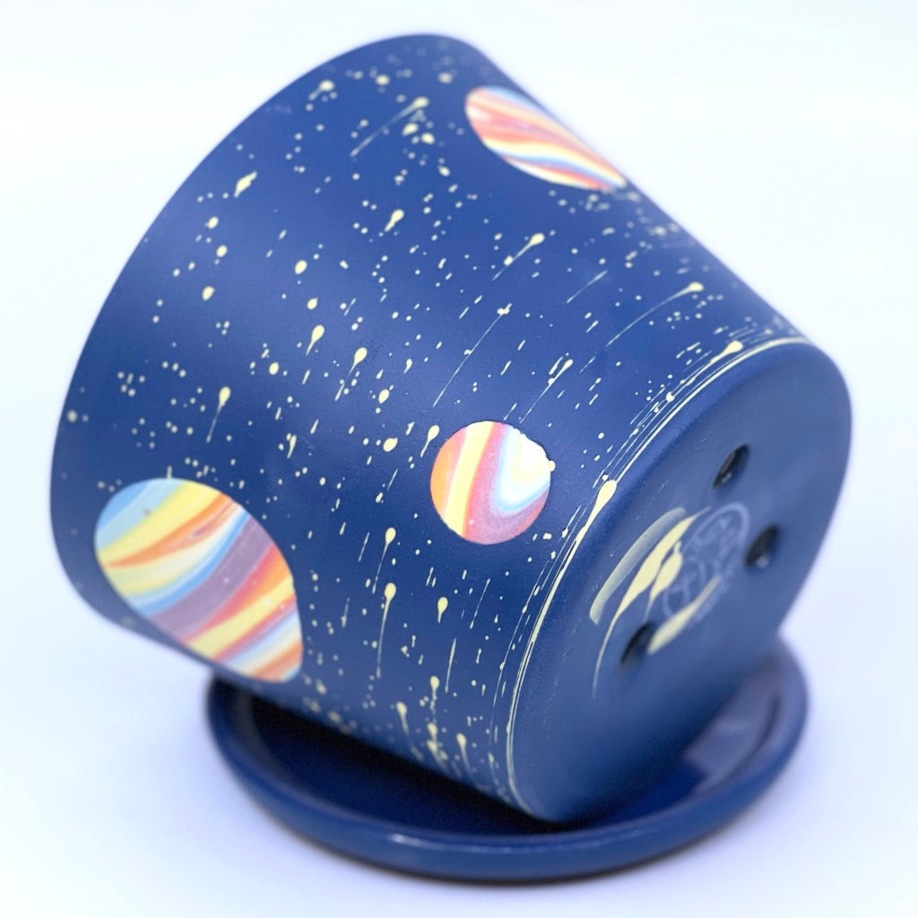 Cobalt Rainbow Galaxy Small Planter Discount for Extra Shipment