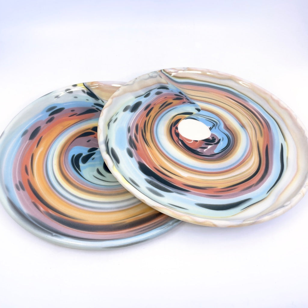 Proud Cheetah Rainbow Swirl Plate (2 Size options) *Preorder ship in 4-6 weeks*