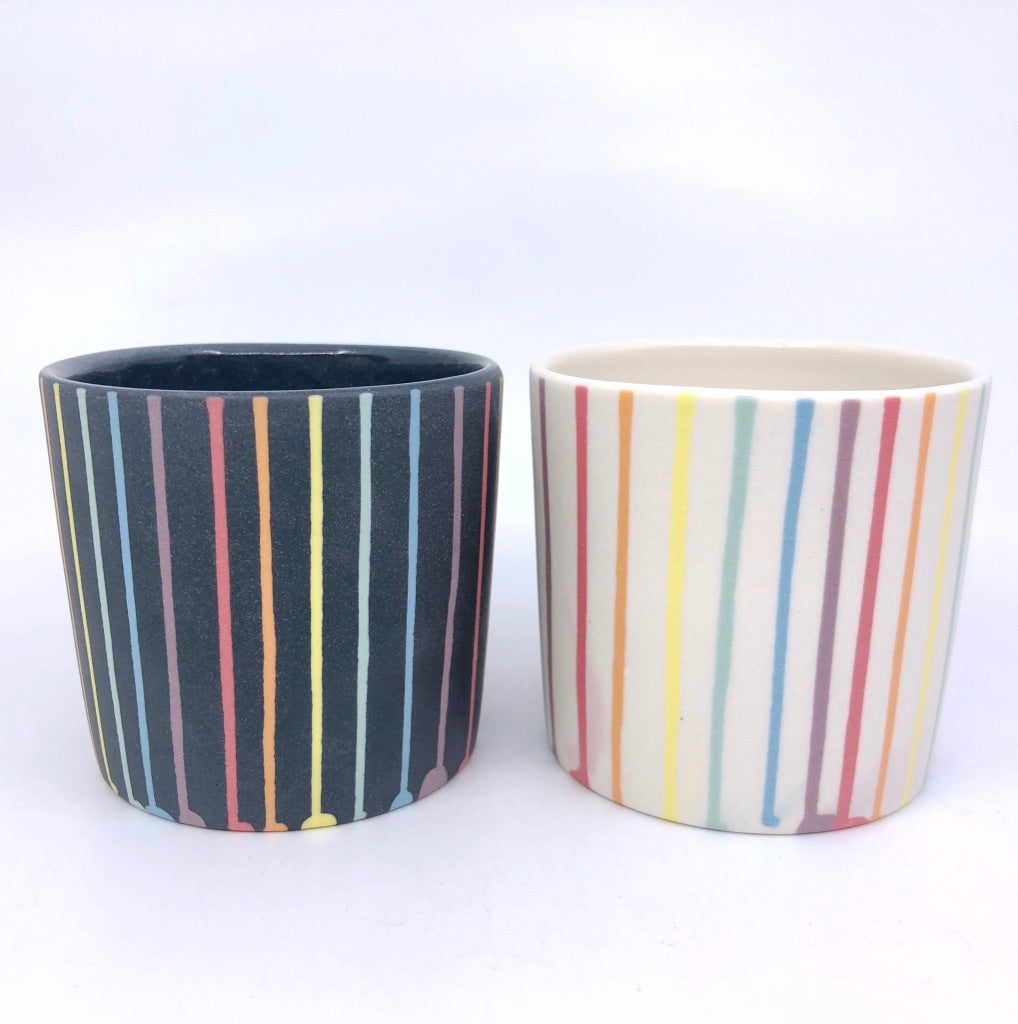 White Rainbow Drip Tumbler