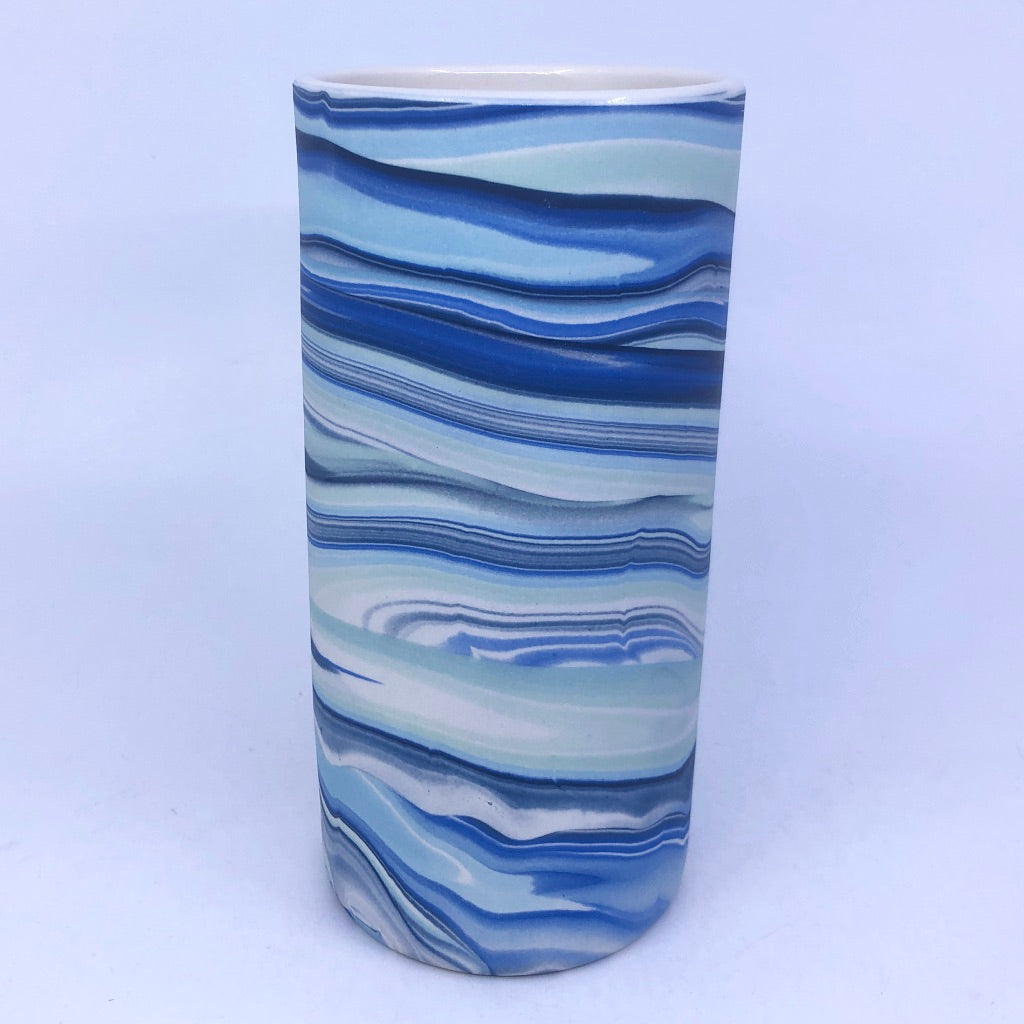 Glacial Strata Medium Column Vase
