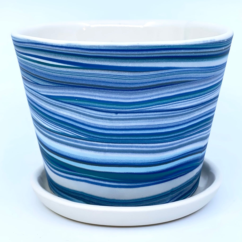Ocean Strata Small Planter Preorder ship in 4-6 weeks