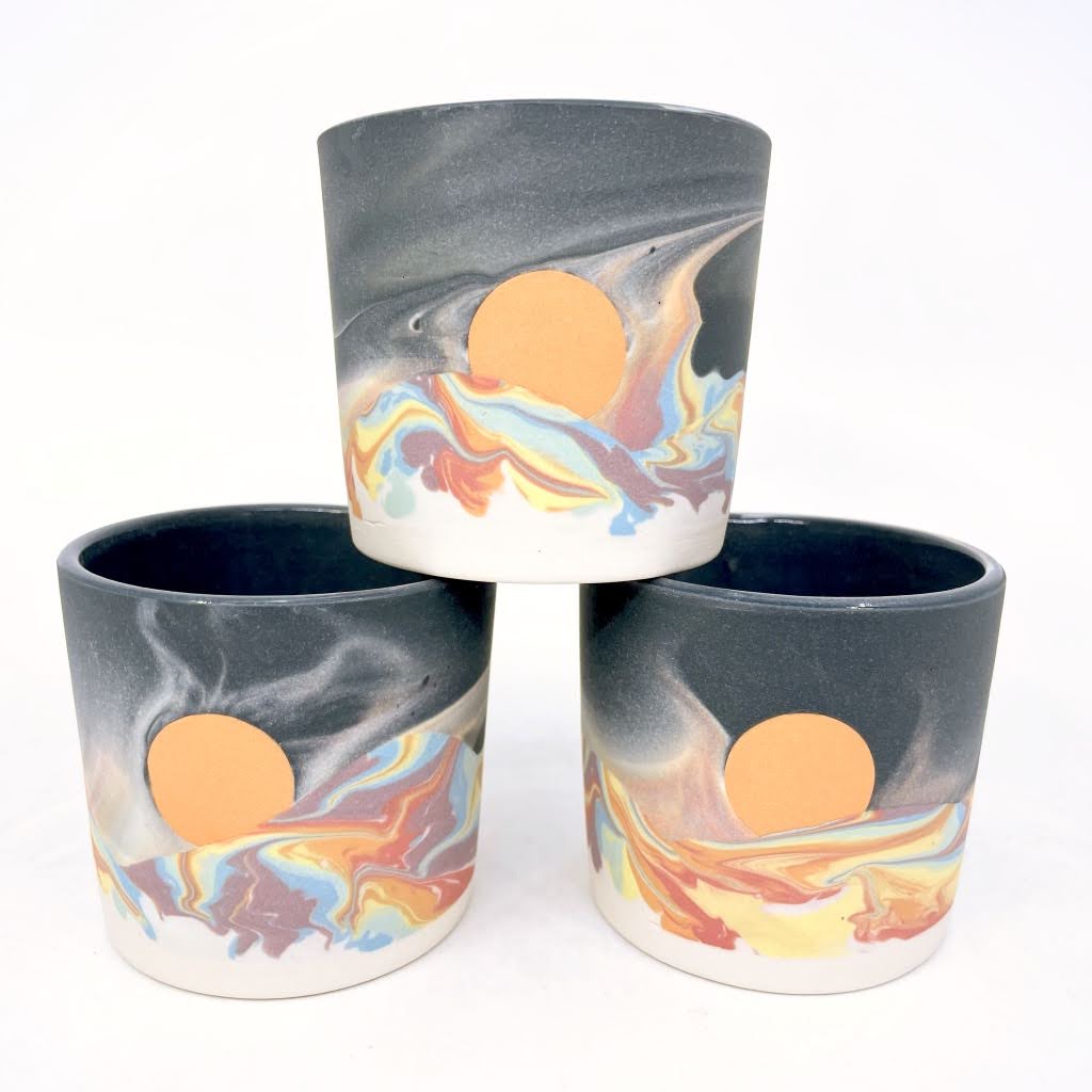 White Mountain Stardust Tumbler (with gold rim option not pictured) *Preorder ship in 4-6 weeks*