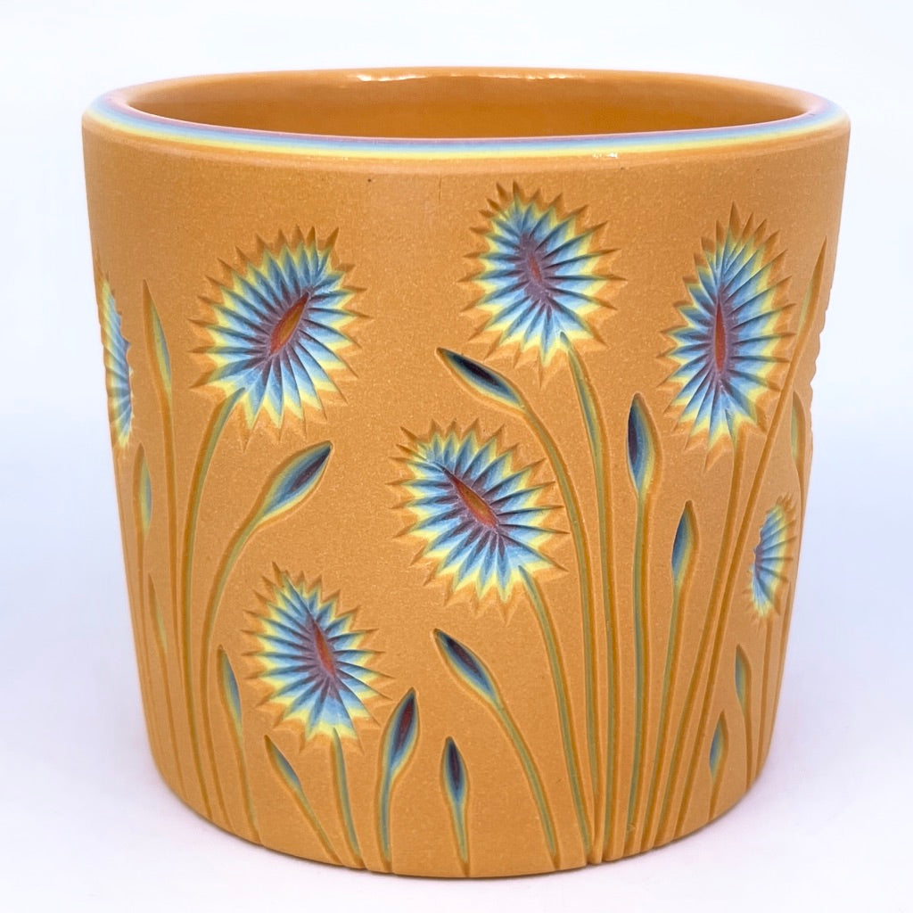 *Preorder Closed* Botanical Carved Rainbow 7 Layer Tumbler (ship in 6-8 weeks)