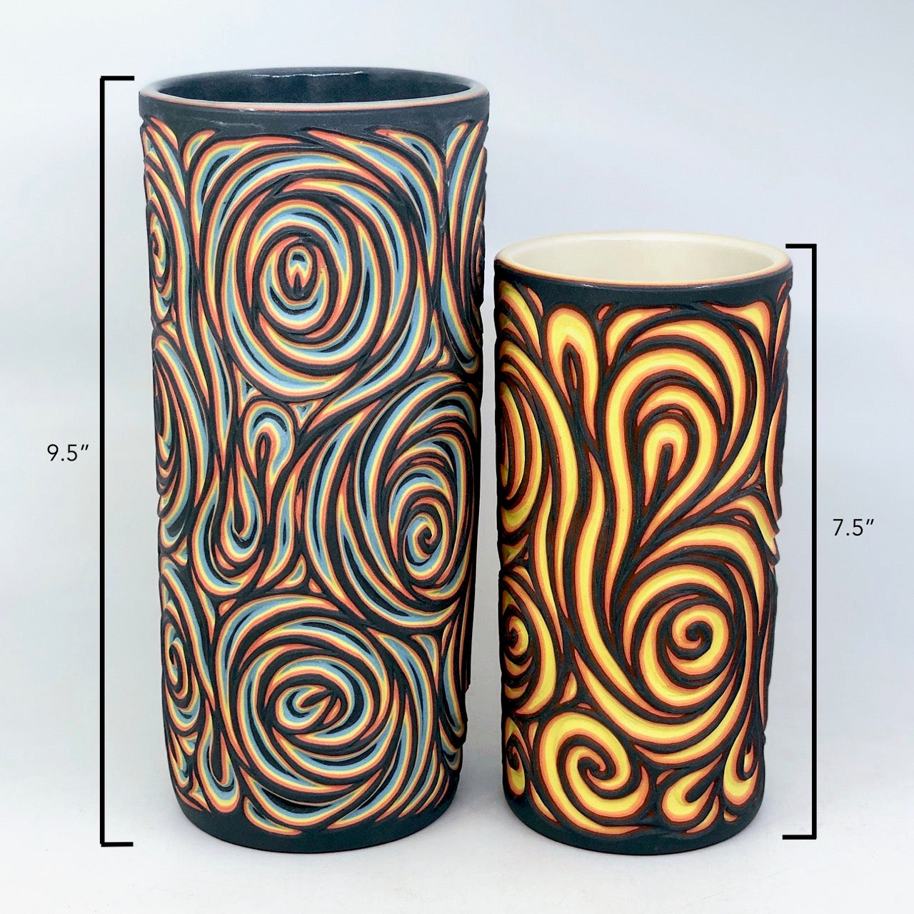 Medium (7.5") Lava Swirl Column Vase