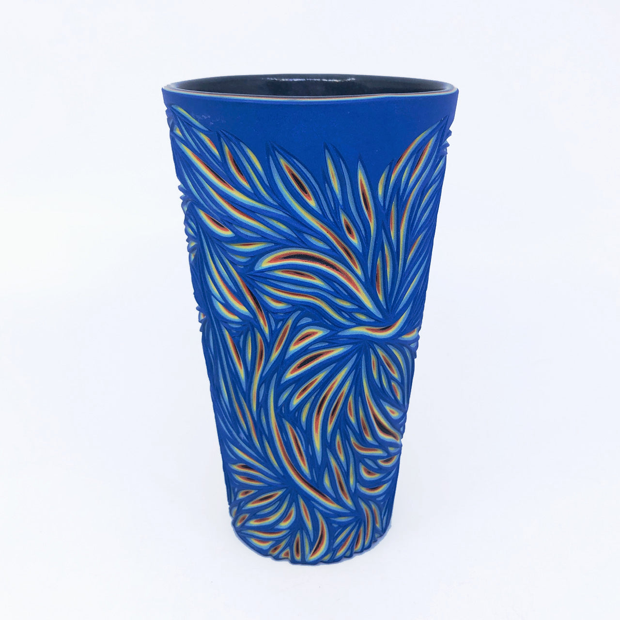 Royal Blue Intricate 5-Layer Carved Pint