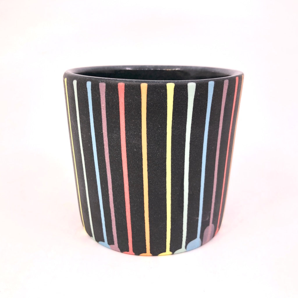 Black Rainbow Drip Tumbler