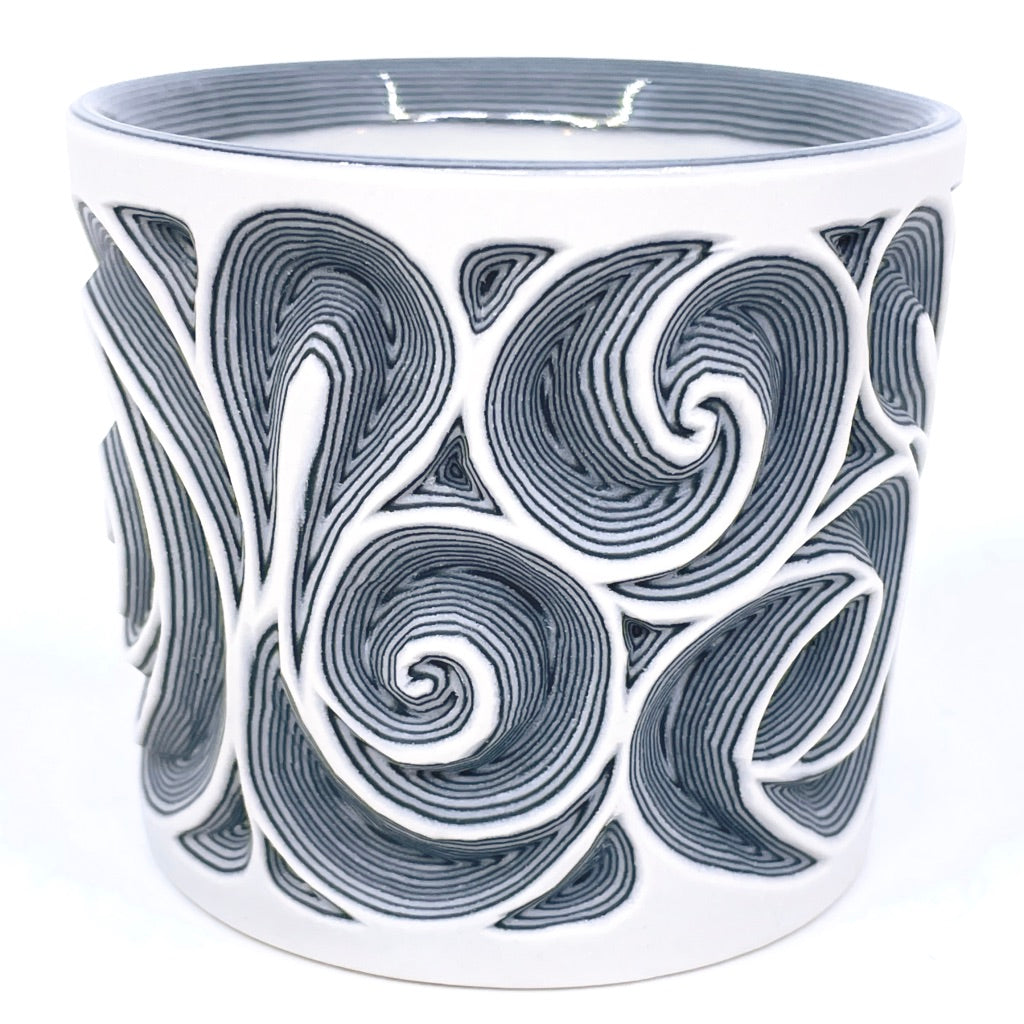 B&W Swirl 25-Layer Tumbler (tapered interior lip)