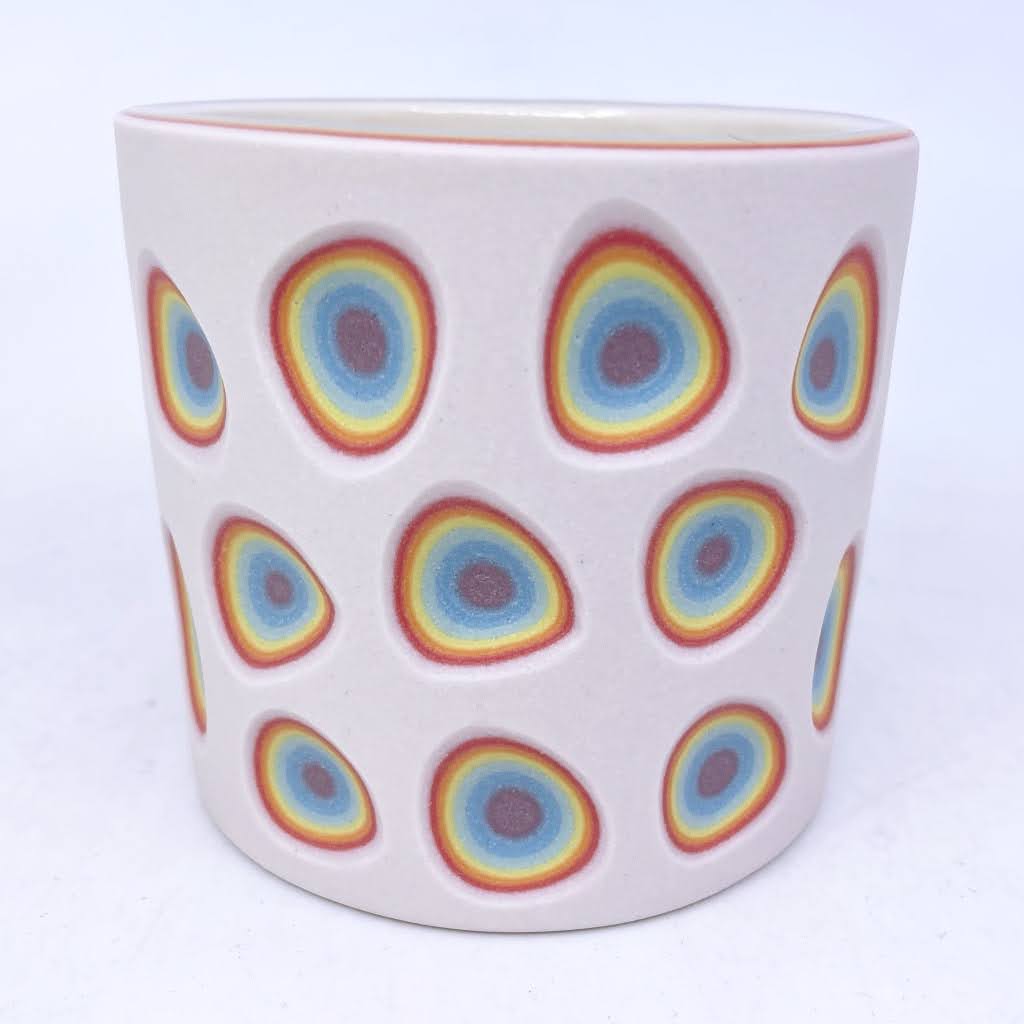 White Rainbow Carved 8-Layer Tumbler