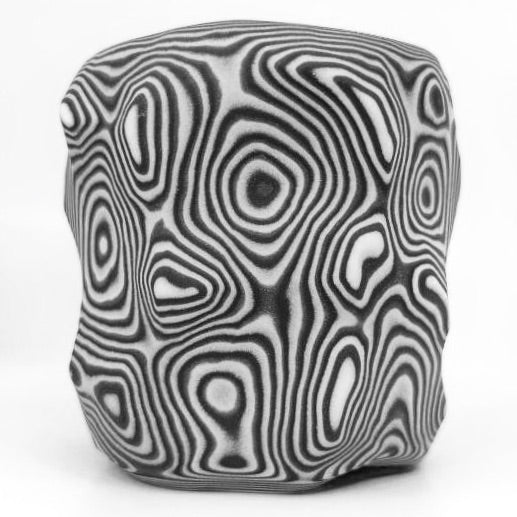 Black & White 27-Layer Topography Functional Fine Art Tumbler (2022)